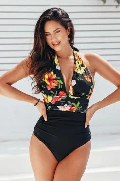 Top 10 🎉 Cupshe Floral and Black Plunge Halter One Piece 🩱 Swimsuit 🔔 -Cupshe Online Shop 1 bd73fdd4 4a36 41e3 92b3 faef5c9002e1