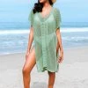 Buy ❤️ Cupshe Rosalyn Green Hollow Out Split Cover Up 😀