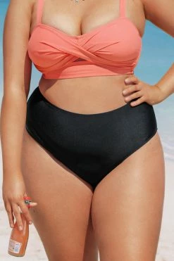 New ⭐ Cupshe Ana High Waisted Plus Size 👙 Bikini Bottom 😀