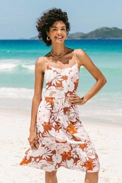 Best Pirce 🛒 Cupshe Jailyn Floral Ruffle Tie Back Slip 👗 Dress 👏