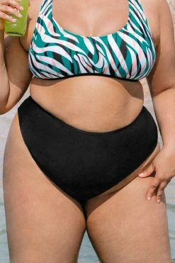 Cheap π Cupshe Amiyah Black Plus Size π Bikini Bottom π₯