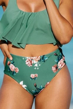 Cheapest โจ Cupshe Bree Floral High Waisted Plus Size ๐ Bikini Bottom โ๏ธ