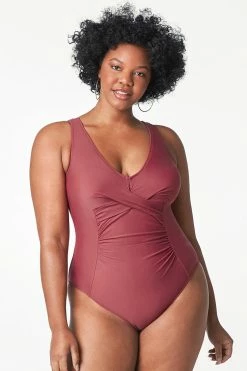 Deals 🎁 Cupshe Marsala V-Neckline Plus Size One Piece 🩱 Swimsuit 🎁 -Cupshe Online Shop 1 cda111e2 57e5 4452 8942 1b4e59232527