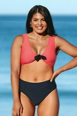 Discount 🌟 Cupshe Alora Knotted Front Plus Size 👙 Bikini 🧨