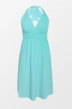 Best reviews of π Cupshe Skylar Green Halter V-neck A-shape π Dress π€©