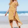 Coupon 🌟 Cupshe Frances Yellow Daisy Floral Smocked 👗 Dress 🤩