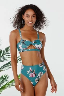 Budget 🤩 Cupshe Blue Floral Twist Cutout High Waisted 👙 Bikini 🔔 -Cupshe Online Shop 1 d23894fb 6105 4595 a8b7 484af905bbe4