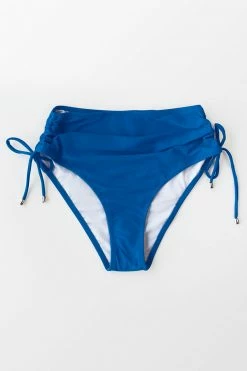 Best deal 👍 Cupshe Blue Side Ruched High Waisted 👙 Bikini Bottom 😀 -Cupshe Online Shop 1 d43bbbf5 cc93 4cc5 b0b7 d4da01a299fa