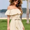 Deals 👍 Cupshe Marlene Ruffle Off Shoulder Tie Waist 👗 Dress 👍