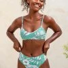 Best deal ⌛ Cupshe Kaiya Tropical Plants Mid Waisted 👙 Bikini ✔️