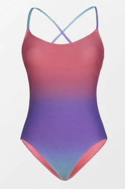 Budget 🌟 Cupshe Beachy Ombre Cross Back One Piece 🩱 Swimsuit 🎁