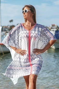 Best Pirce ⭐ Cupshe Purple and Pink Print Knee-Length Cover Up 🎁