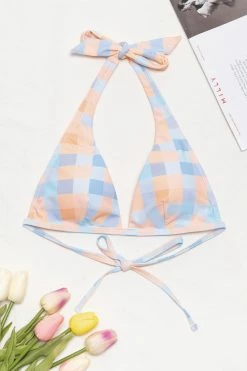 Buy ✔️ Cupshe Jaida Checkered Back Tie Halter 👙 Bikini Top 🎉 -Cupshe Online Shop 1 da93d780 41a2 45a2 8998 713639cc39dd