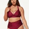 Wholesale 👏 Cupshe Saige Twist Front Criss Cross Plus Size 👙 Bikini Top 😀