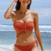 Best reviews of 🎁 Cupshe Rust Lace Up Bandeau 👙 Bikini 🛒