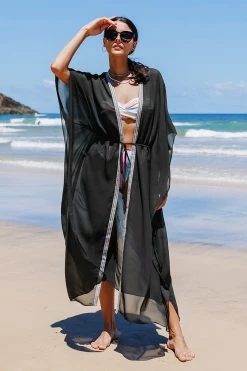 Best Pirce ✨ Cupshe Carmel Open Front Self Tie Maxi Cover Up 👍