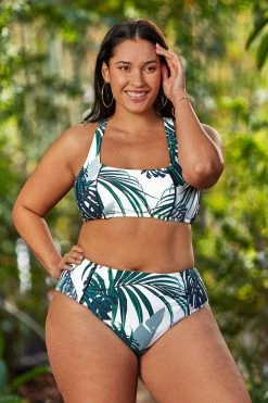 Coupon 👏 Cupshe Madelyn Tropical Plus Size 👙 Bikini Top 😍