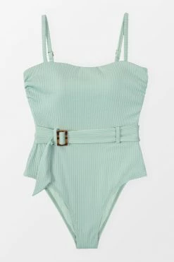 Buy ✨ Cupshe Anahi Green Square Neck Belted One Piece 🩱 Swimsuit 🤩 -Cupshe Online Shop 1 e4e986c1 3a91 4605 91fd 1c8f7f3e1b31