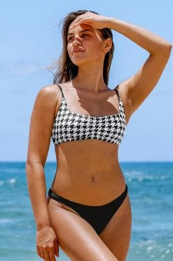 Budget ⭐ Cupshe Houndstooth Low Waisted 👙 Bikini ✔️