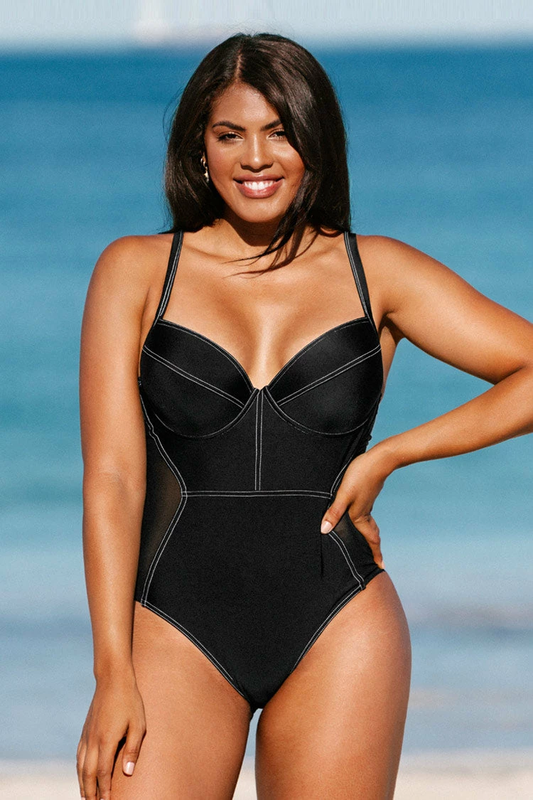 Best reviews of β Cupshe Ivory Contrast Stitched Plus Size One Piece π©± Swimsuit π 1 Best reviews of β Cupshe Ivory Contrast Stitched Plus Size One Piece π©± Swimsuit π