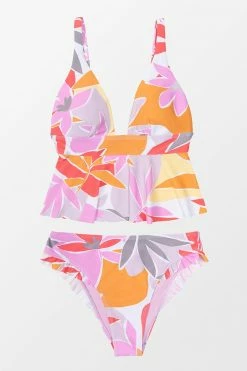 Deals ⭐ CUPSHE Asia Floral Ruffle Mid Waisted Tankini ✔️ -Cupshe Online Shop 1 e92e55ed ed34 43ea b6a2 738fc623f09c
