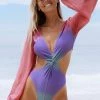 Top 10 🛒 Cupshe Beachy Ombre Long Sleeve Cutout One Piece 🩱 Swimsuit 😍