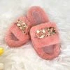 Outlet 😀 Cupshe Brownstone Orange Fluffy Chain Decor Slippers 😍
