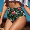 Discount 🛒 Cupshe Red Floral High-Waisted 👙 Bikini Bottom 💯