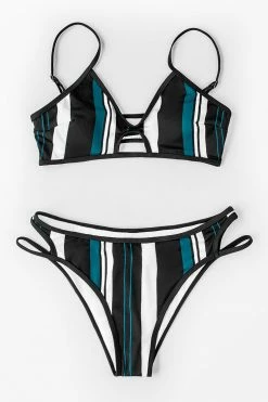 Cheap 👍 Cupshe Blue White and Black Striped 👙 Bikini ✔️ -Cupshe Online Shop 1 eccf3717 98ec 4ddb 961f 42bf577f54ff
