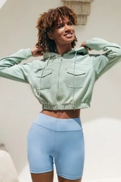 Cheapest 🧨 Cupshe Starburst Green Pockets Drawstring Hoodie ✨