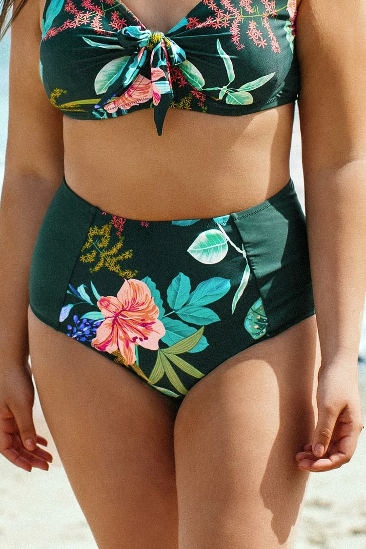 Buy π Cupshe Scarlet Green Floral Plus Size π Bikini Bottom π 1 Buy π Cupshe Scarlet Green Floral Plus Size π Bikini Bottom π