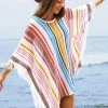Wholesale 😍 Cupshe Colorful Vertical Stripes Square Cover Up with Tassels 👏