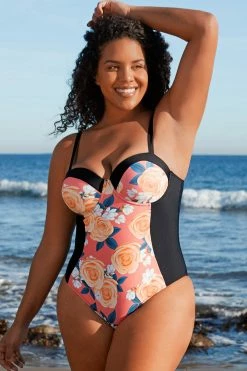 Coupon 🔥 Cupshe Blossom Floral Plus Size One Piece 🩱 Swimsuit 💯
