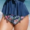 Best deal 🎁 Cupshe Sydnie Floral High Waist Plus Size 👙 Bikini Bottom 😍