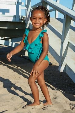 Discount 💯 Cupshe Tiana Ruffle One Piece 🩱 Swimsuit For Toddler Girls And Girls ⌛