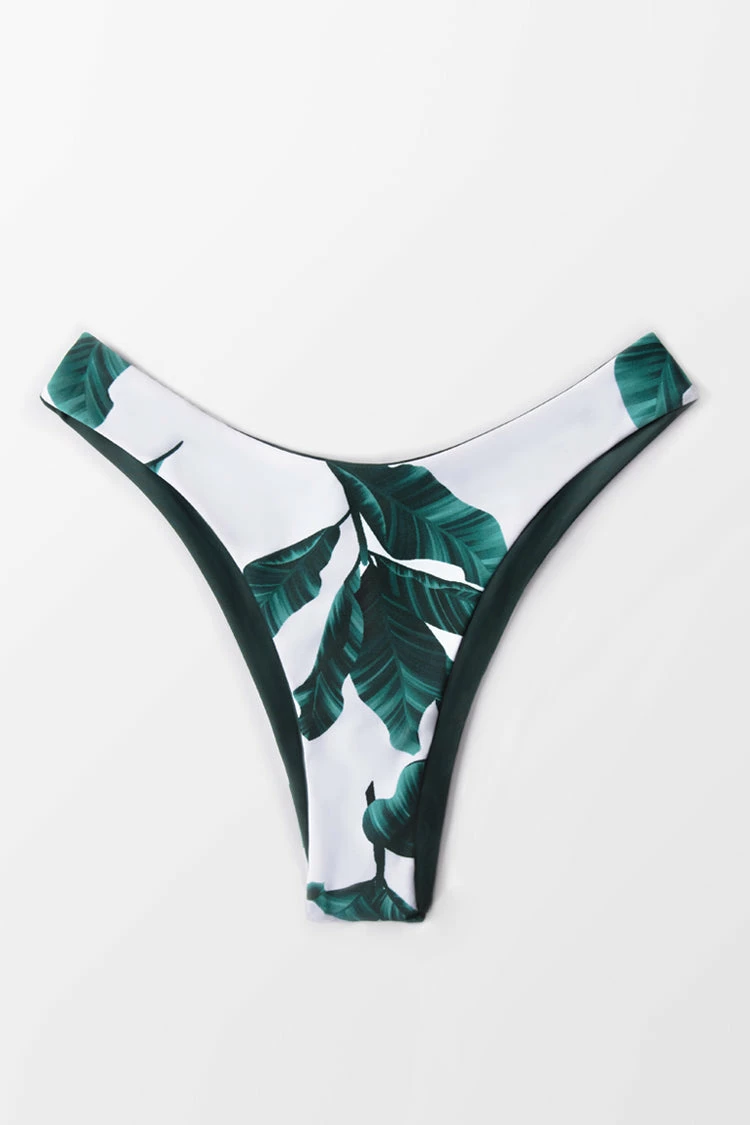 Best Pirce 𧨠Cupshe Leafy Reversible High Cut π Bikini Bottom π 3 Best Pirce 𧨠Cupshe Leafy Reversible High Cut π Bikini Bottom π - Image 3