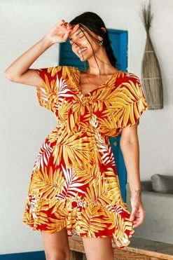 Top 10 👏 Cupshe Maiya Leafy Tie Front 👗 Dress 💯