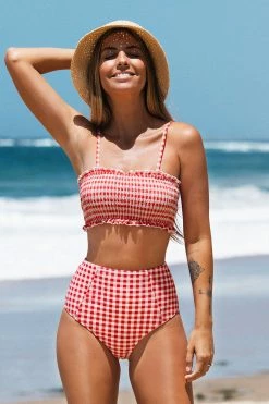 Coupon 🛒 Cupshe Red Gingham Smocked 👙 Bikini ✨ -Cupshe Online Shop 2021 1 d1e5481f 9a10 40c0 a8f9 2dc89a94e0a2