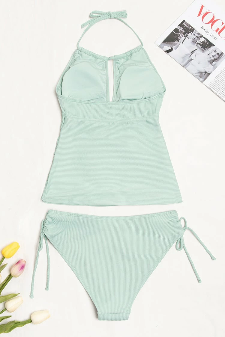 Top 10 π CUPSHE Anahi Rib Drawstring Side Halter Tankini π― 4 Top 10 π CUPSHE Anahi Rib Drawstring Side Halter Tankini π― - Image 4
