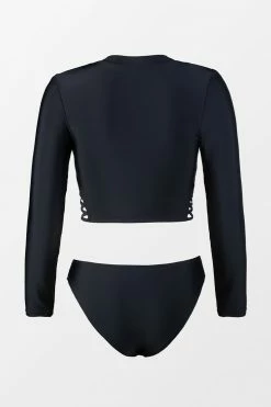 Hot Sale 👏 Cupshe Esther Black Front Zipper Long Sleeve Tankini 💯 -Cupshe Online Shop 2 051e7806 34d1 4382 afd4 ead297e50bb2