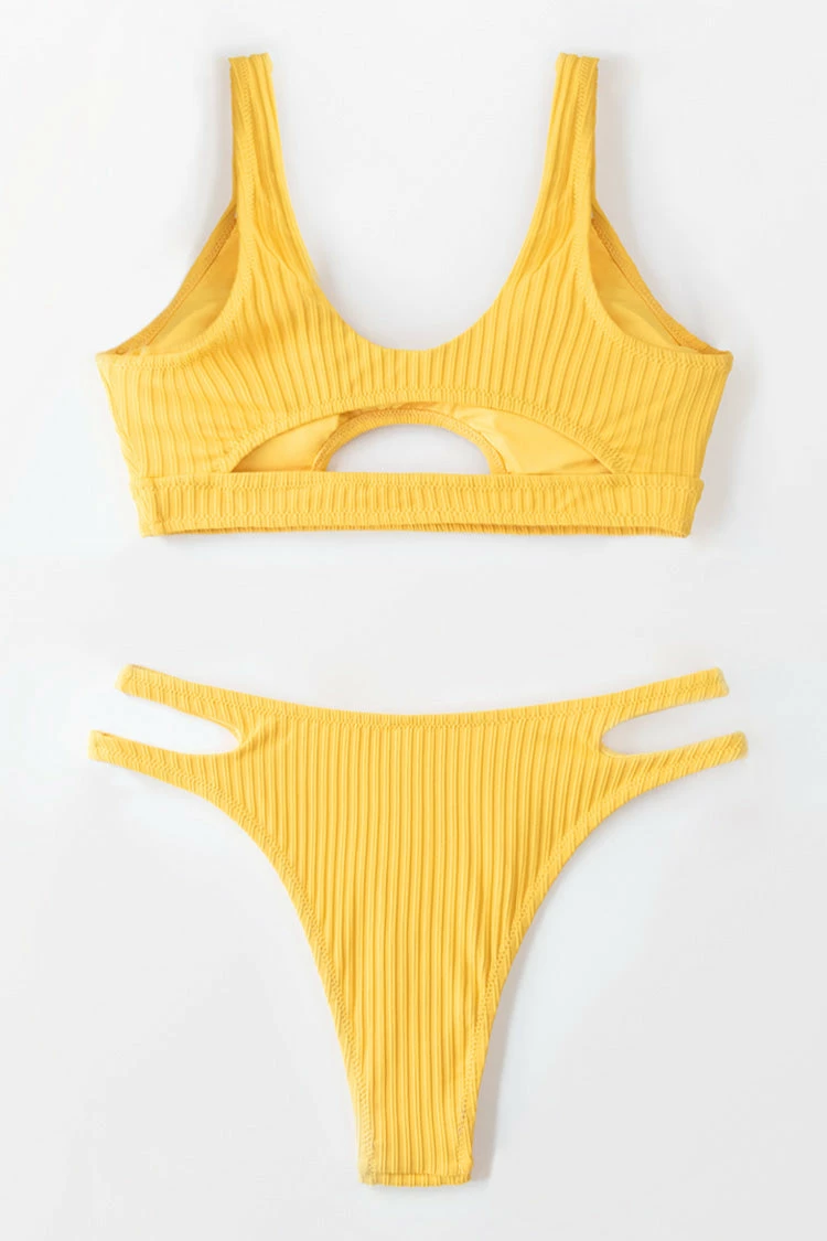 Coupon π Cupshe Textured Yellow High Leg π Bikini β 4 Coupon π Cupshe Textured Yellow High Leg π Bikini β - Image 4