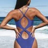Hot Sale 🔔 Cupshe Kasey Crisscross Back One Piece 🩱 Swimsuit ⌛