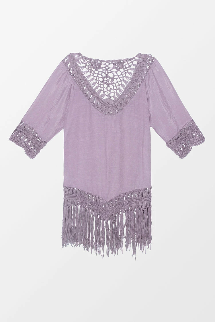 New 🤩 Cupshe Sadie Crochet Fringe Half Sleeve Cover Up 🎁 4 New 🤩 Cupshe Sadie Crochet Fringe Half Sleeve Cover Up 🎁 - Image 4