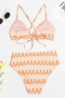 Outlet 🌟 Cupshe Stefanie Geo Print Lace-up Back 👙 Bikini 🎁 -Cupshe Online Shop 2 195b43b9 0982 47bc 8dad b1d2b947e2f6