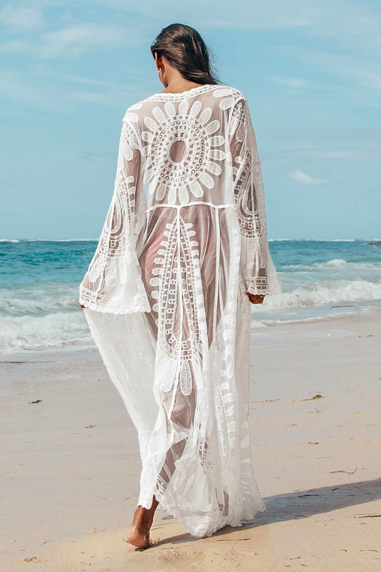 Budget π Cupshe Floral Mesh Long Kimono Cover Up π 2 Budget π Cupshe Floral Mesh Long Kimono Cover Up π - Image 2