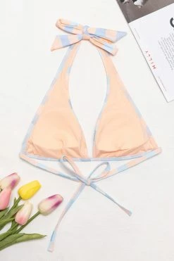 Buy ✔️ Cupshe Jaida Checkered Back Tie Halter 👙 Bikini Top 🎉 -Cupshe Online Shop 2 29be7055 0a57 41f7 8f19 90d3d17e1cc6