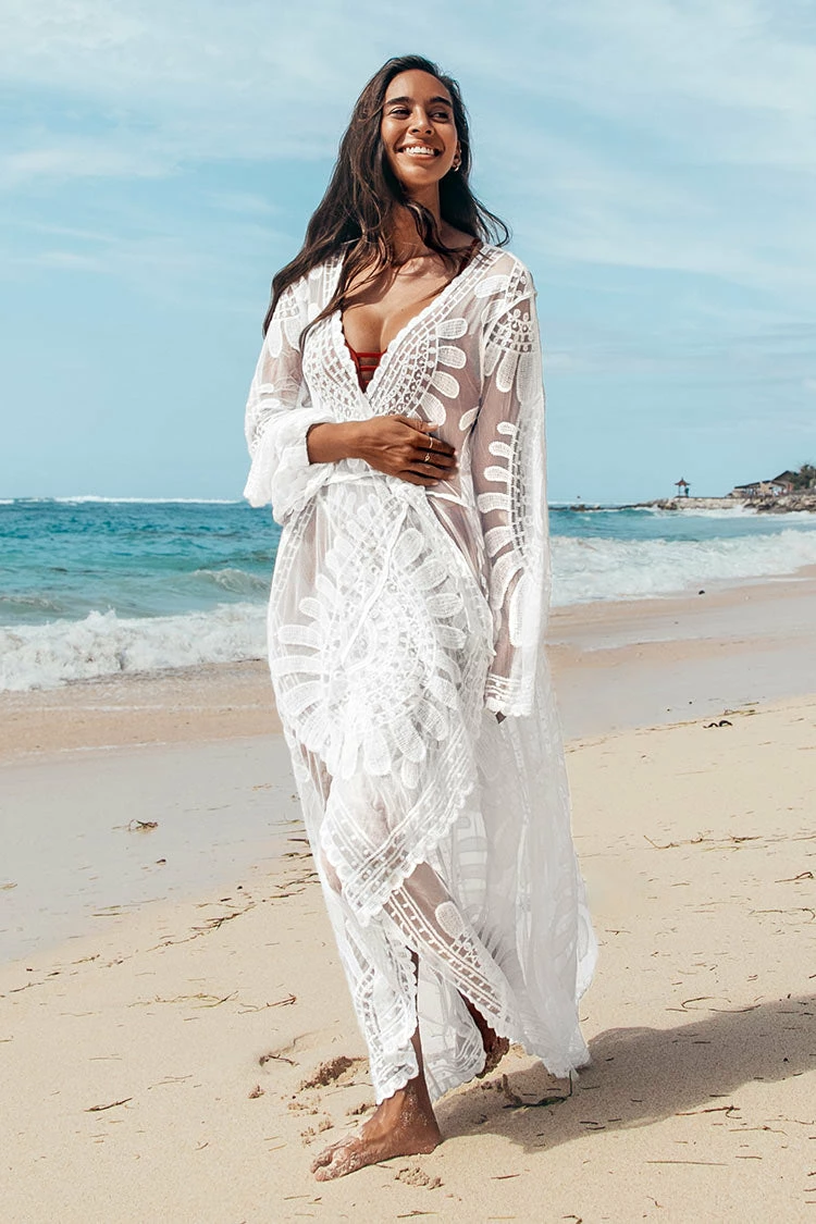 Budget π Cupshe Floral Mesh Long Kimono Cover Up π 1 Budget π Cupshe Floral Mesh Long Kimono Cover Up π
