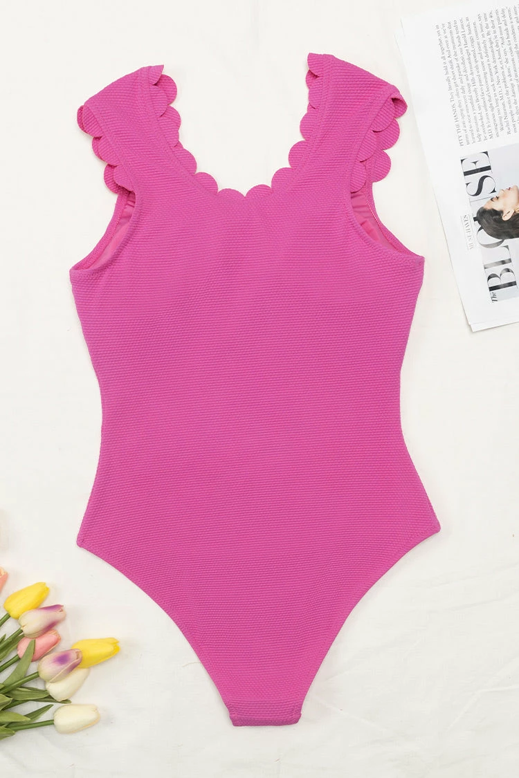 Brand new 👍 Cupshe Dejah Pink V-neck Scalloped One Piece 🩱 Swimsuit 🎁 4 Brand new 👍 Cupshe Dejah Pink V-neck Scalloped One Piece 🩱 Swimsuit 🎁 - Image 4