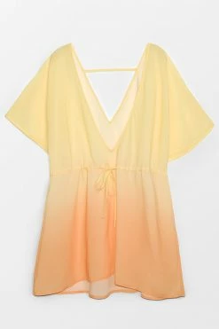 Outlet 🎉 Cupshe Tiara Ombre Print Plunge Drawstring Cover Up 🤩 -Cupshe Online Shop 2 2d071324 938f 43ca a174 332fe15d9e51