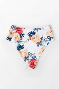 Cheap ❤️ Cupshe White Floral Shirring High Waisted 👙 Bikini Bottom 👏 -Cupshe Online Shop 2 3702648f 8726 44f8 b699 dd608b0c701b